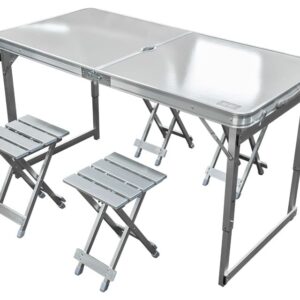 Aluminium Table & 4 Chairs